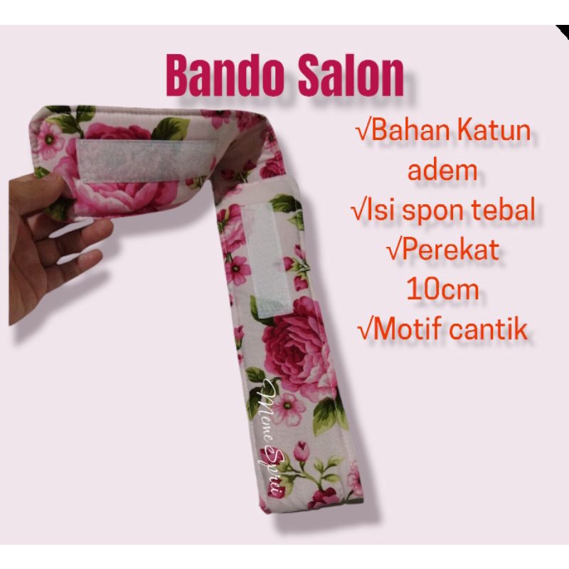 Bando Salon Katun Motif/Polos (Tanpa Bordir) Bandana Salon Klinik Kecantikan