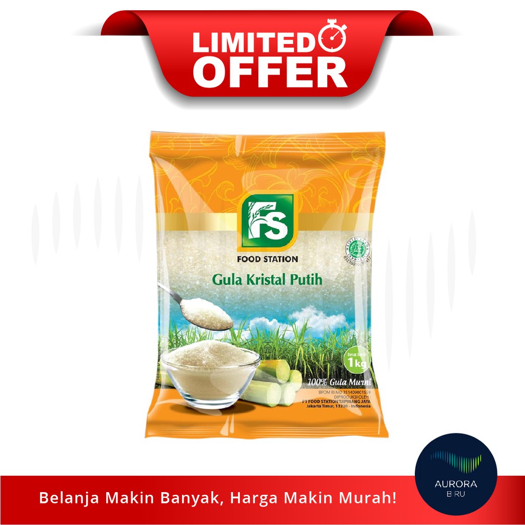 

[LIMITED OFFER] FOOD STATION Gula Kristal Putih 1kg