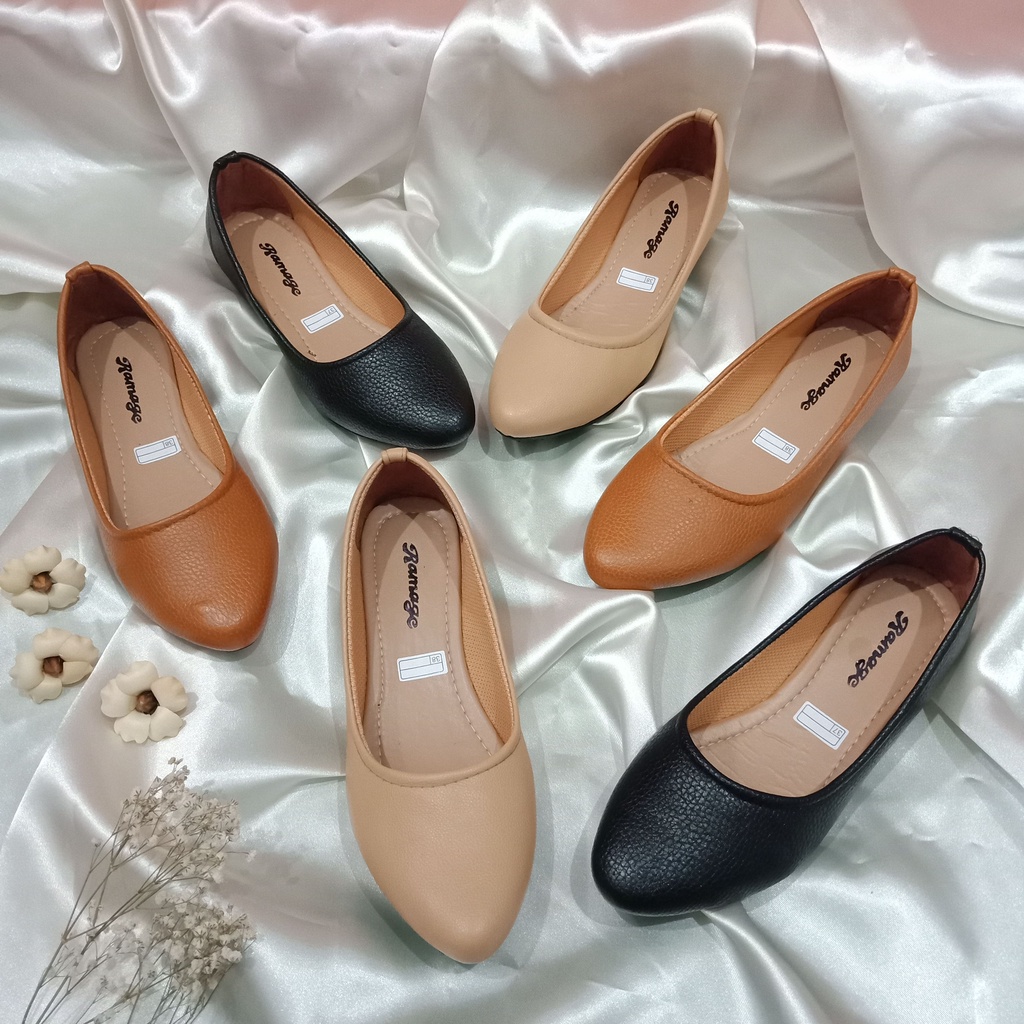 PROMO MURAH !!! Ramage Flat Shoes Sepatu Wanita Polos  HS-01