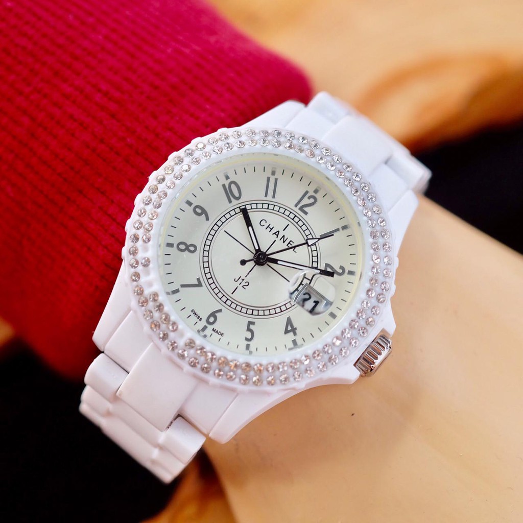 Jam Tangan Wanita Chanel Syahrini Super Tanggal Tali Rantai Mika