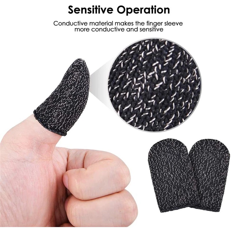 Sarung Jari Jempol Gaming 2pcs - Finger Sleeve Anti Keringet