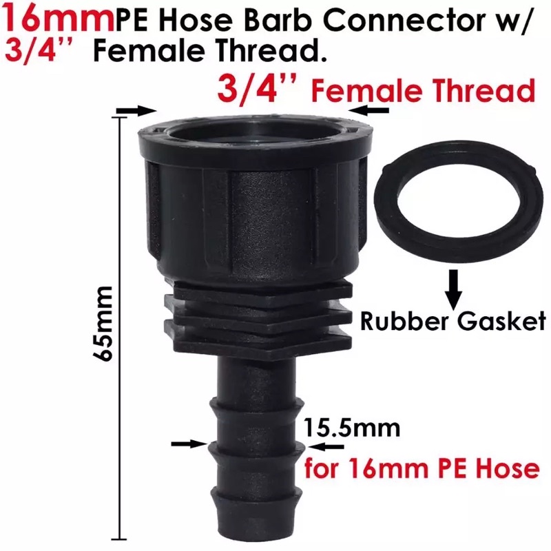 Female Connector 3/4&quot;Inch ke 16mm