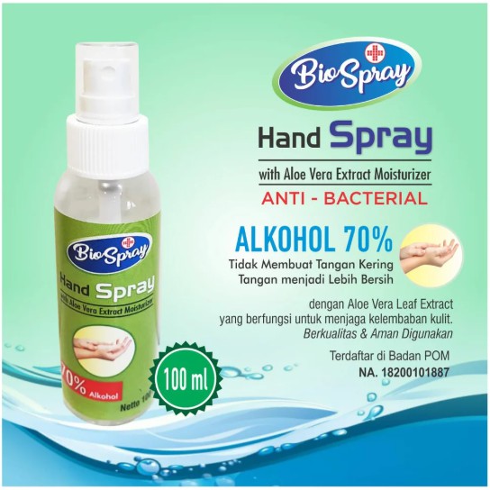 Bio Spray Moisturizer Hand Spray 100Ml