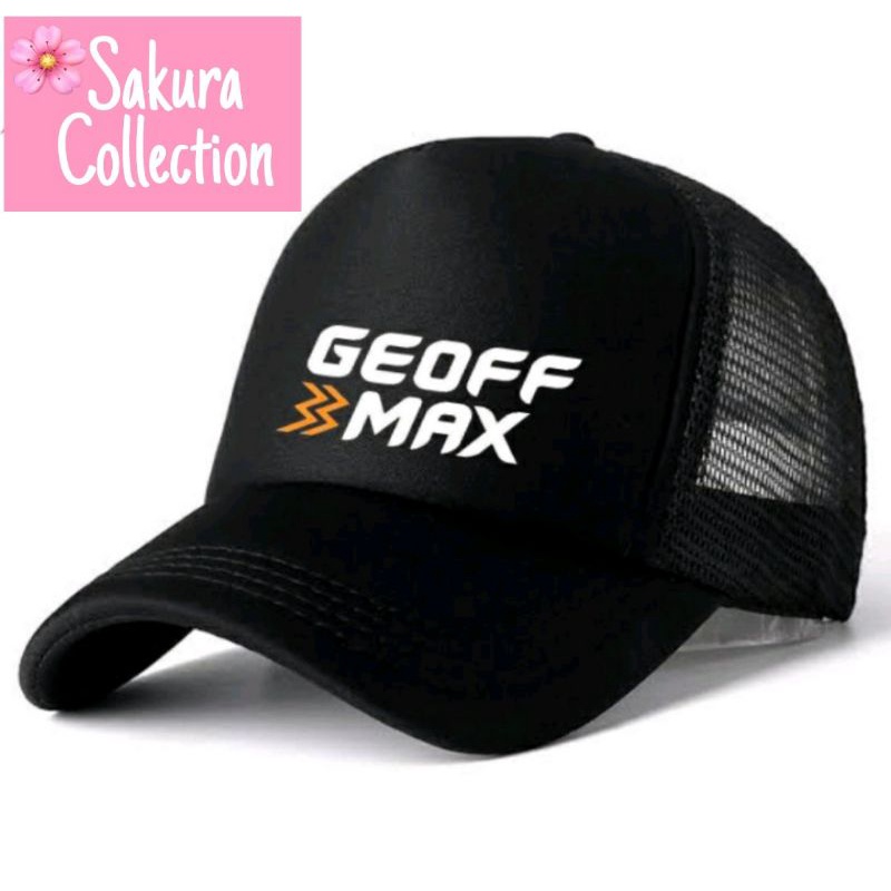 Topi Snapback trucker GMX GEOFFMAX topi Distro hitam Pria Wanita Dewasa