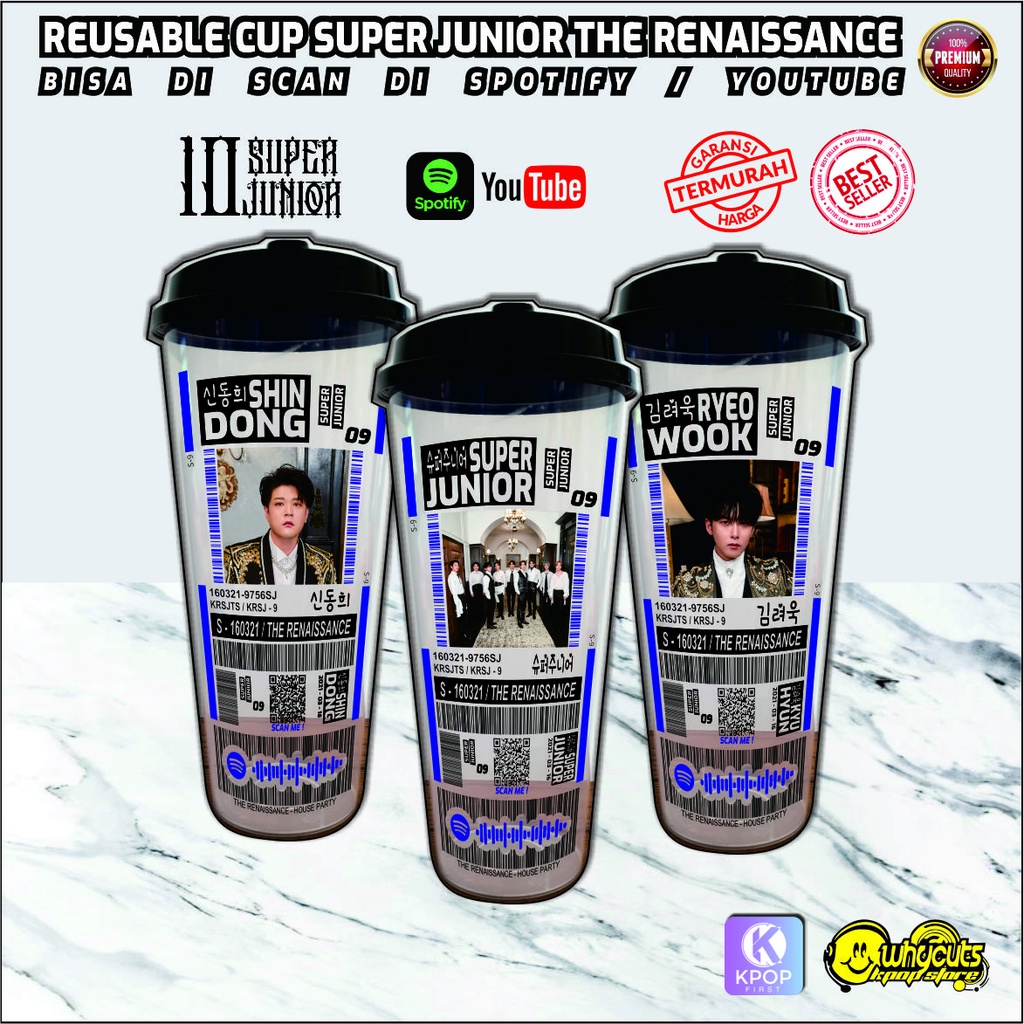 Reusable Cup Kpop // SUPER JUNIOR RENAISSANCE