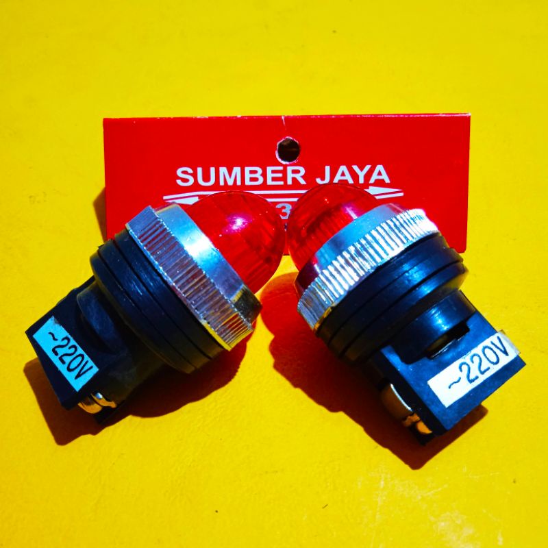 Lampu indikator merah 220 v / indicator light singnal  / pilot lamp  TERMURAH