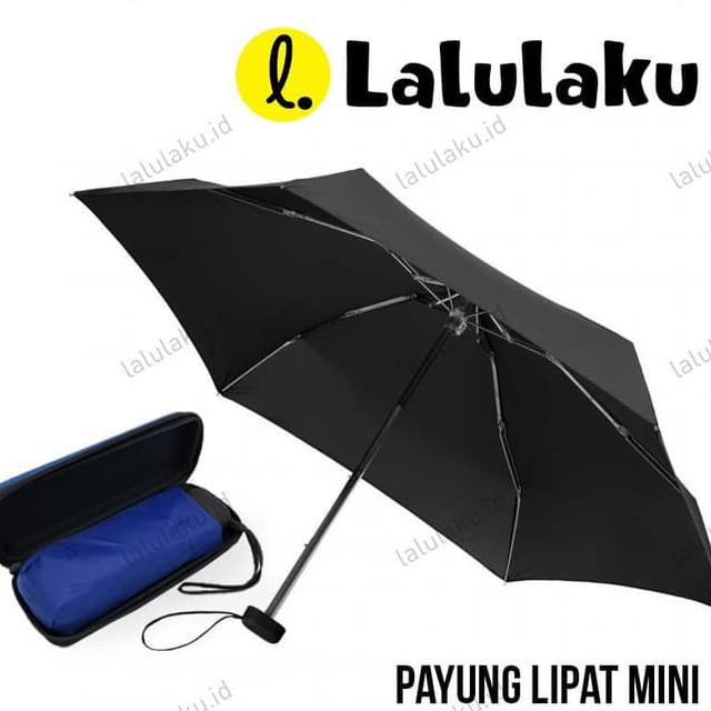 Serbuuu PAYUNG MINI / LIPAT KECIL 6 Jari dengan dompet kacamata - Merah CA70