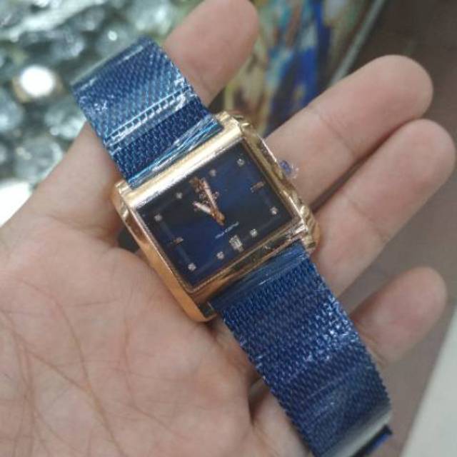 Jam Tangan Wanita HEGNER 423 BLUE ROSEGOLD ORIGINAL