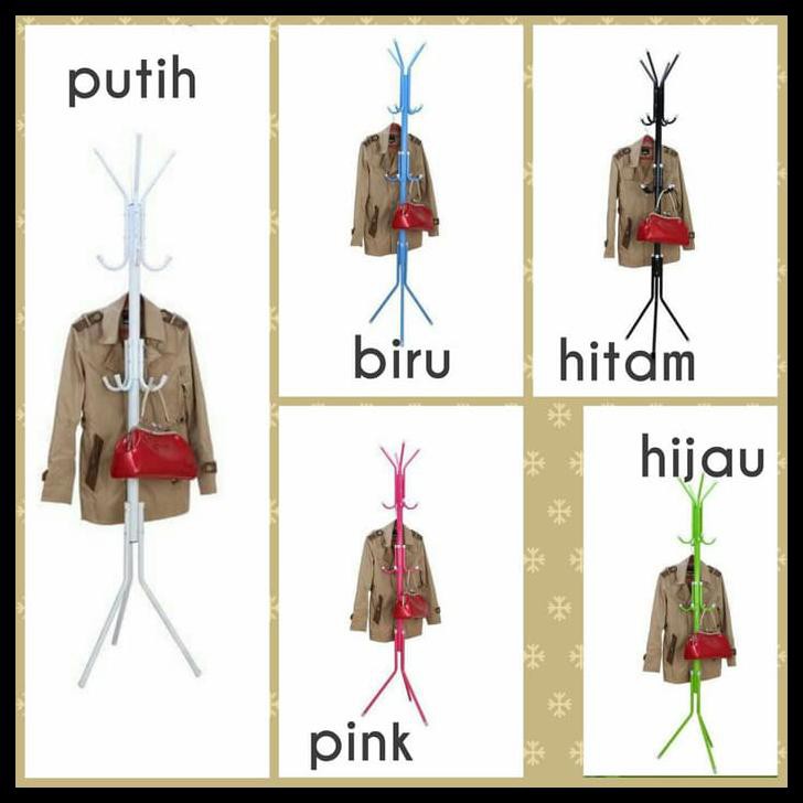 Riyl Multifunction Stand Hanger (Portable) Gantungan Baju / Gantungan Jaket 9Dht