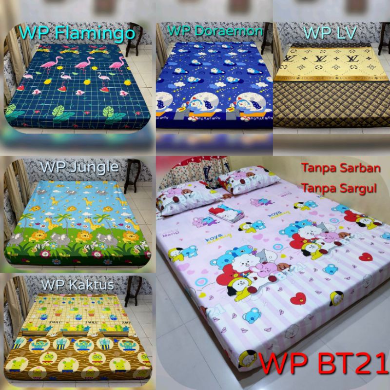 Sprei Seprei Anti Air Waterproof Ompol 180x200 Karakter Pelindung Kasur Kamar