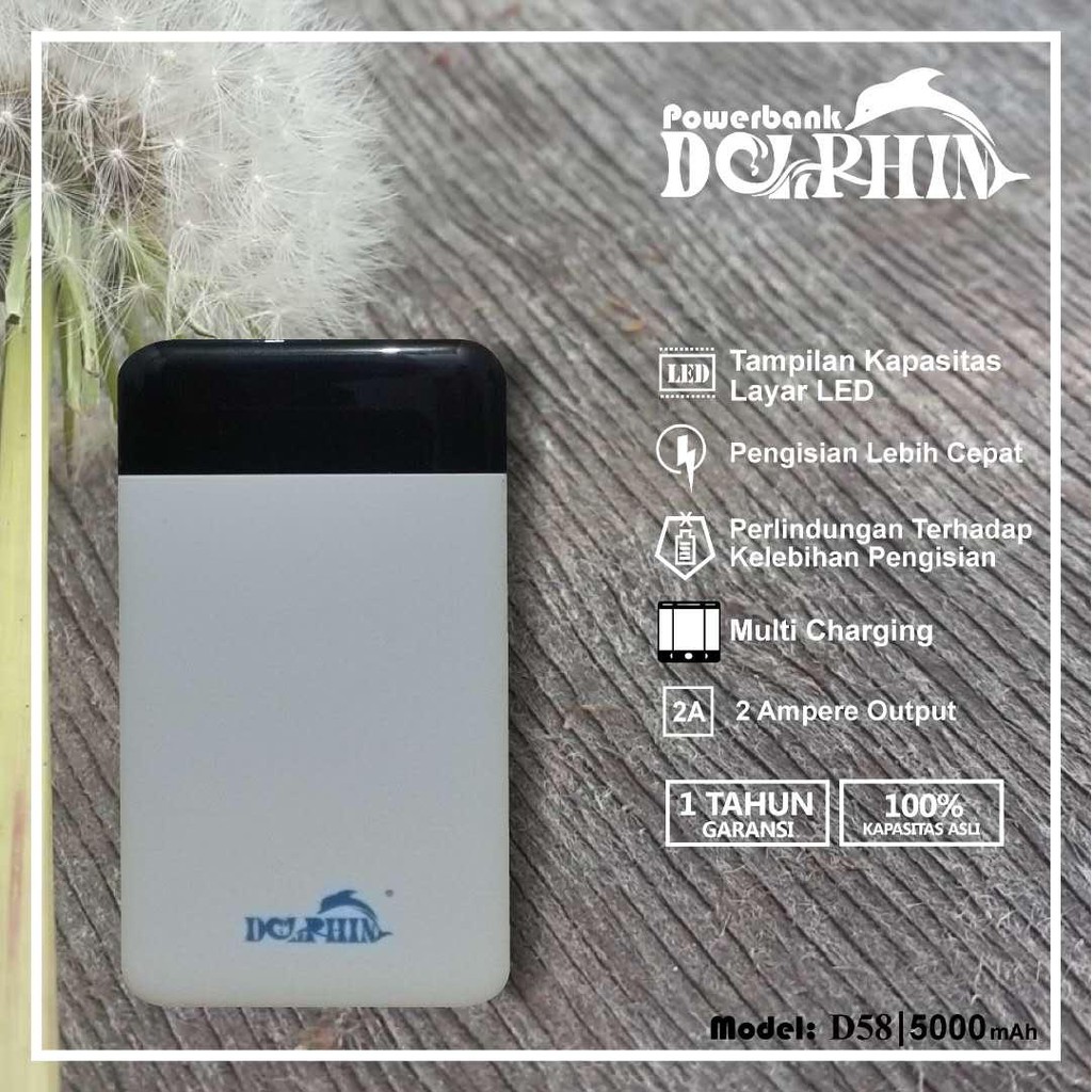 ORIGINAL POWERBANK DOLPHIN D58 5000mAh