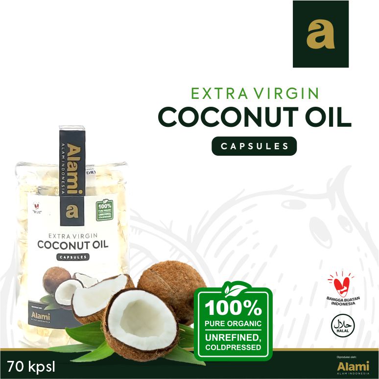 VCO virgin coconut oil 70 kapsul | 100% organic | alami alam indonesia