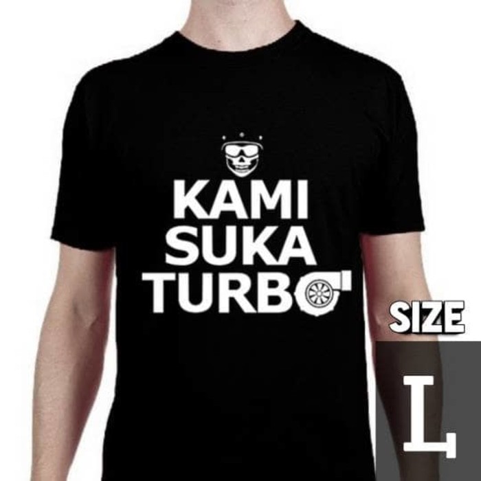 Kaos Motomobi Kami Suka Turbo (size L) by MotomobiTV Official Merch