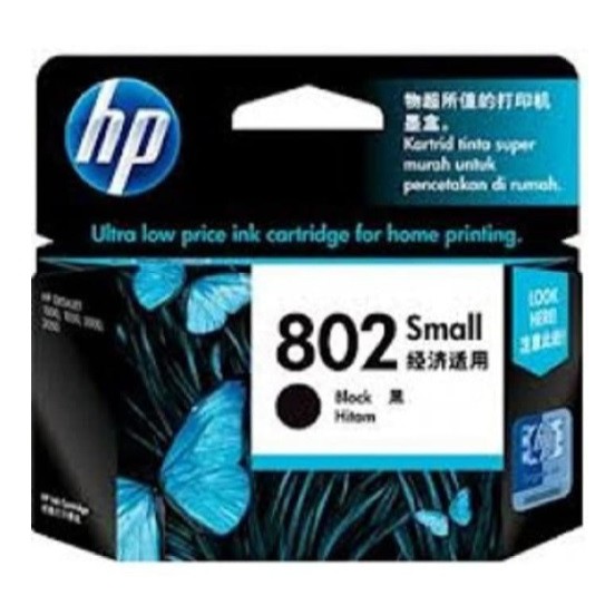 CARTRIDGE TINTA HP 802 BLACK ORIGINAL