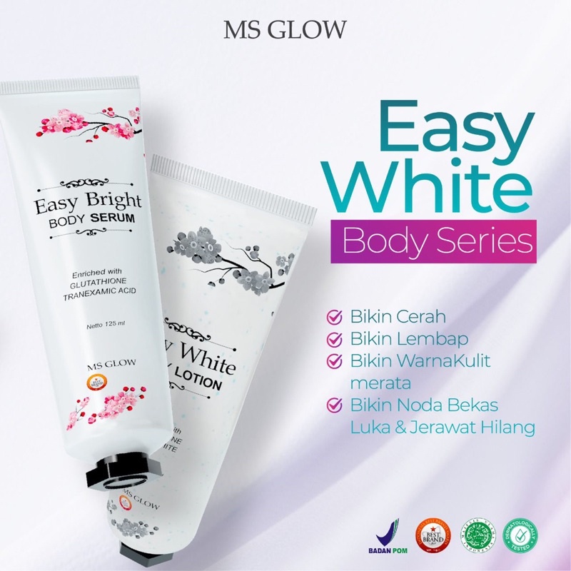 MS Glow Paket Easy Body White pemutih Badan