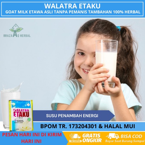 

Susu Penambah Energi, Penambah Stamina Tubuh, Penambah Nafsu Makan, Obat Penambah Energi Alami, Mudah Lelah & Letih Dgn Walatra Etaku Goat Milk Asli 100% Original
