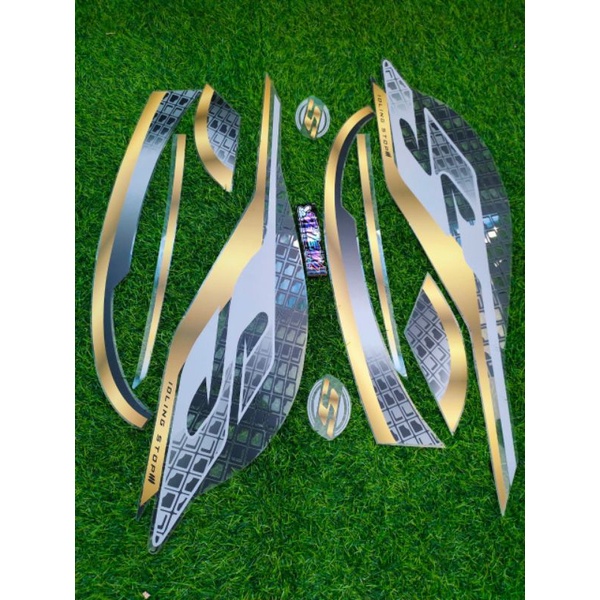 STRIPING TRANSPARAN SCOOPY NEW CUSTOM ORI LISY GOLD