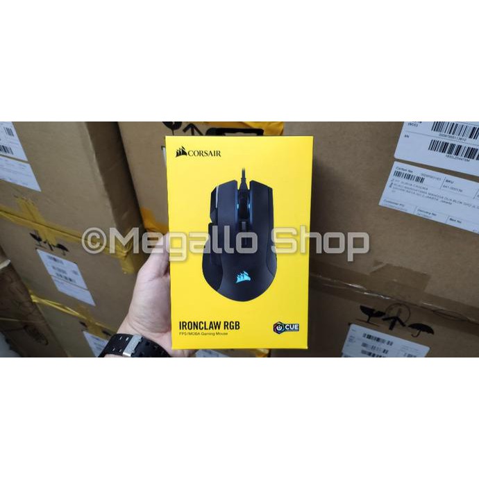 Pengiriman Cepat Corsair Ironclaw RGB FPS MOBA Gaming Mouse Garansi Resmi DTG 2 tahun - Hitam ON