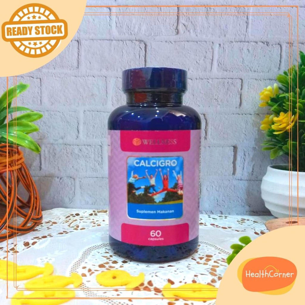 Wellness Calcigro 60tab - WELLNESS CALCIGRO CALCIUM KALSIUM VITAMIN ANAK TINGGI BADAN - 60 KAPSUL