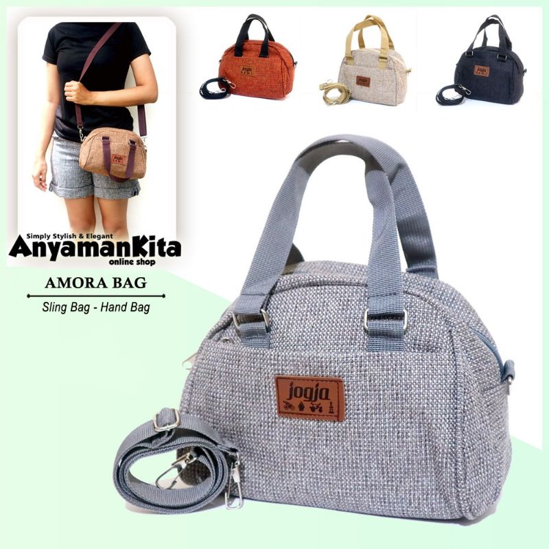 Amora Bag /Slingbag Kembung Goni Sintetis / Handbag Kembung Goni Sintetis