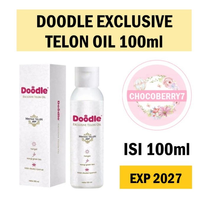 Doodle Telon Oil 60ml / 100ml Aroma Green Tea Minyak Telon Doodle 60 100 ml Minyak Telon Eksklusif