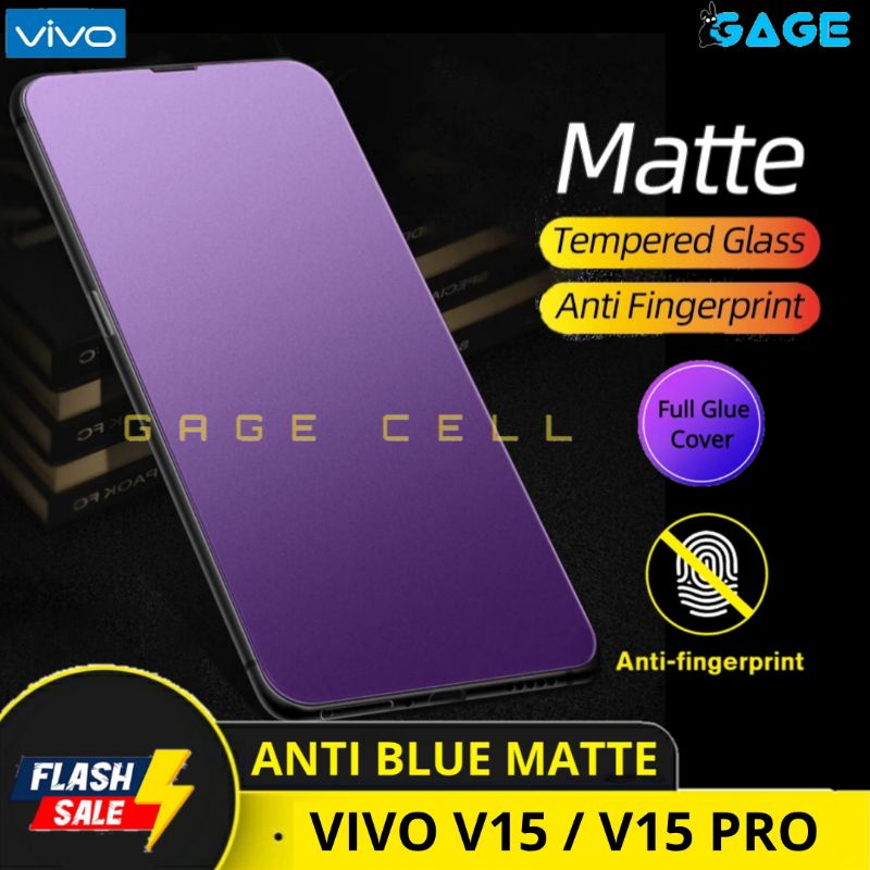 TEMPERED GLASS ANTI BLUE MATTE RAY VIVO V15 V15 PRO TG ANTI GORES KACA RADIASI FULL LAYAR SCREEN