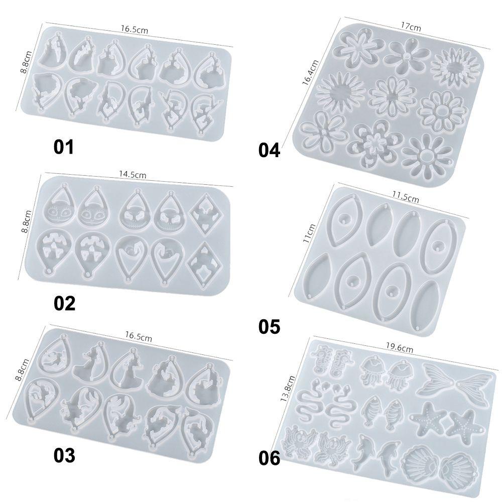 R-flower Flower Anting Cetakan Resin Handmade DIY Kerajinan UV Epoxy Pendant Silicone Mold