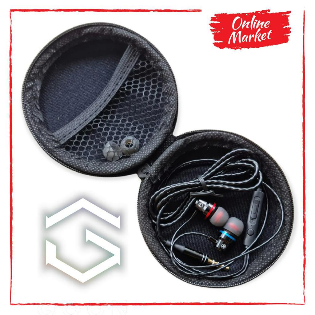 GOON Original Earphone dengan Pouch Penyimpanan | In-Ear Stereo 4D Super Bass dengan Mic Kabel Jack 3.5 mm &amp; USB Type-C | Headset Tahan Keringat | GARANSI UANG KEMBALI