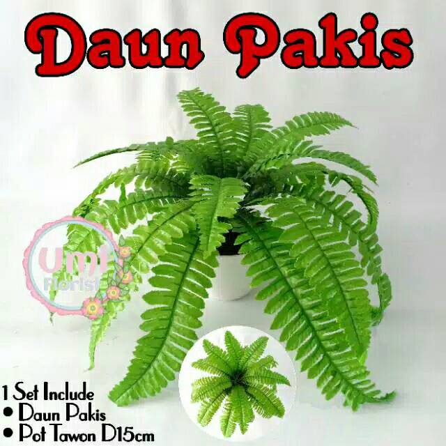 Daun pakis artificial / daun pakis besi artificial / daun dekorasi