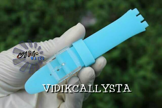 TALI JAM 19 MM NEW GENT IRONY CHRONO DIAPHANE JELLY IN JELLY MERAH BIRU TOSCA HIJAU RUBBER