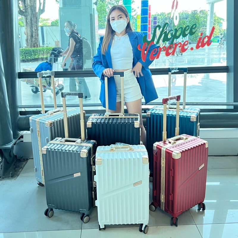 Koper Parkson AURORA Series 20 Inch Cabin Size 24 Inch Baggage Size  TSA Lock Frame Aluminium SuitCase Koper Anti Pecah