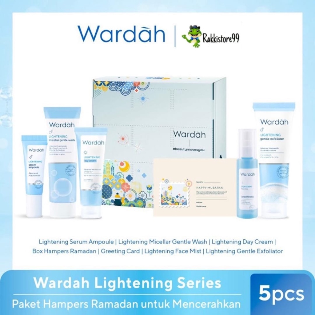 ❣️Rakkistore99❣️ Wardah Paket Hampers Lightening Series isi 5pc /Box