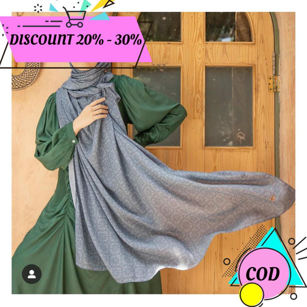 (BAYAR DITEMPAT) MASHRA MONOGRAM SCARF HL PREMIUM SCARF BY HEAVENLIGHTS AA1889