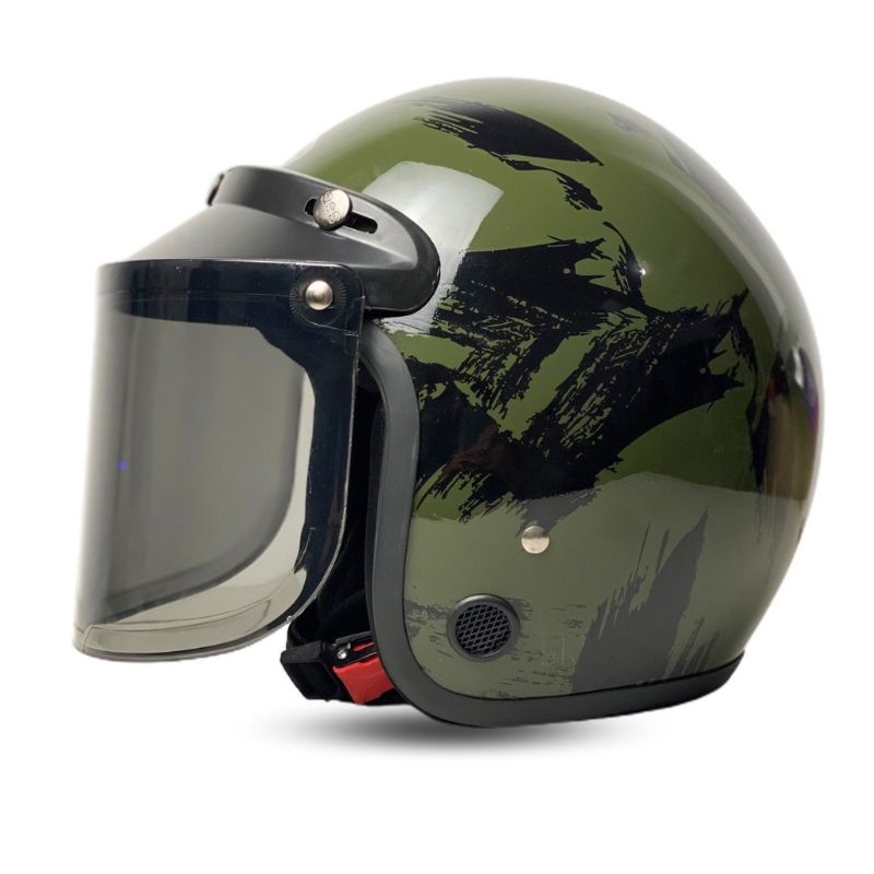(COD) HELM BOGO RETRO ARMY PRIA WANITA KEREN SNI TERBARU