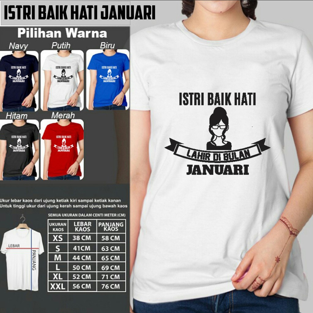 Kaos Perempuan Atasan ISTRI TERCANTIK LAHIR DI BULAN JUNI Shopee