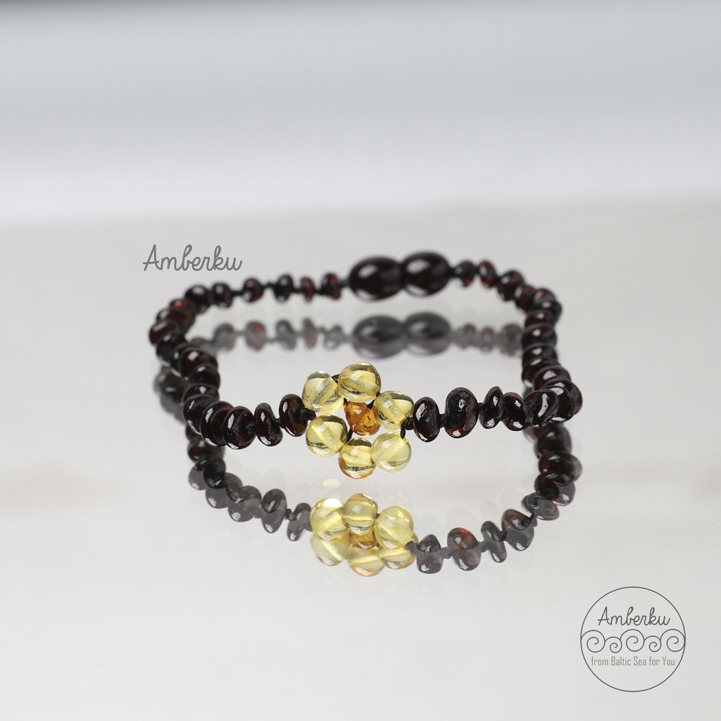 K69A Kalung Amber Balita dan Gelang Dewasa