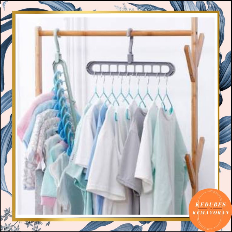 Magic Hanger Instan Gantungan Baju Lemari Pakaian Wonder Hanger 9 in 1 Ajaib [kk]