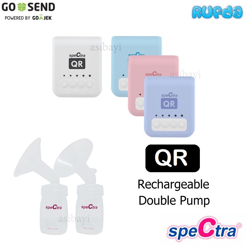 Spectra QR Rechargeable Double Breastpump Pompa ASI Portable Corong Ganda
