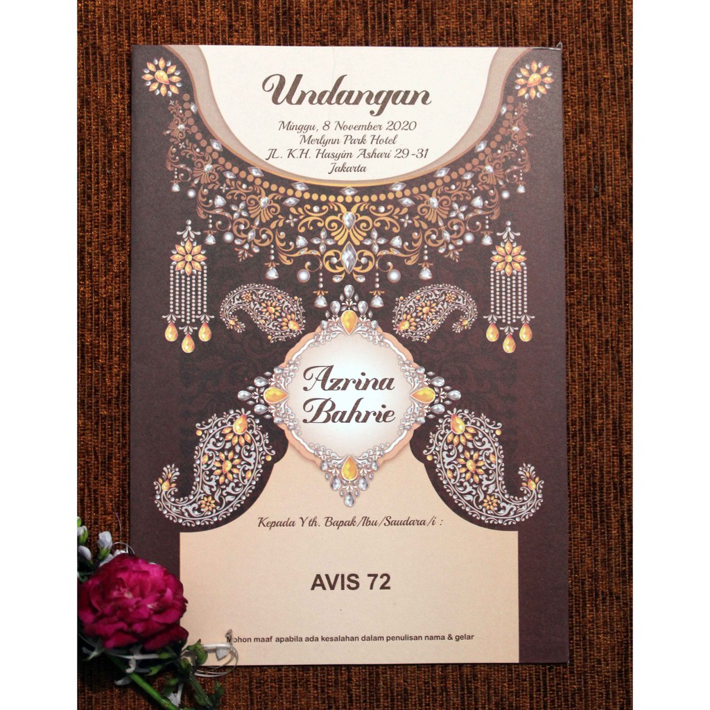 UNDANGAN PERNIKAHAN AVIS 72