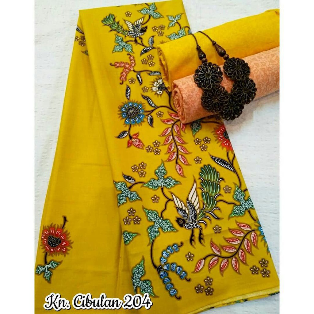 w Kain Batik  Halus Batik  Bunga Merah Kuning  Hijau Biru  