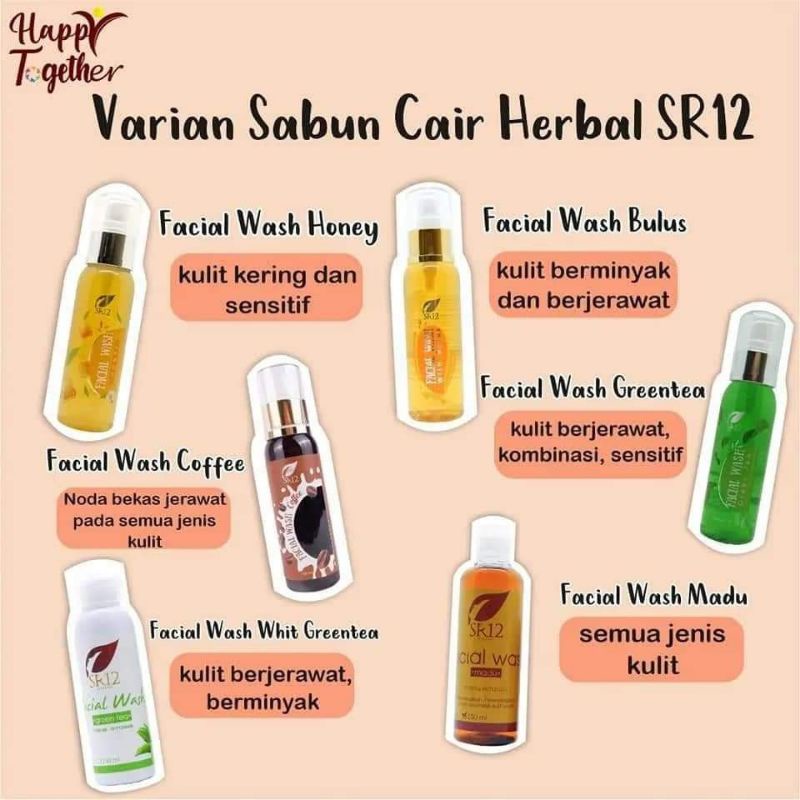 SR12 MAKASSQR, SR12 GOWA, FACIAL WASH SR12, FACIAL WASH GREENTEA, FACIAL WASH MADU, FACIAL WASH COFF