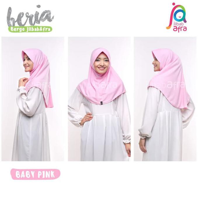 Jilbab Hijab Bergo Instan Kaos Beria Afra (Size XS)