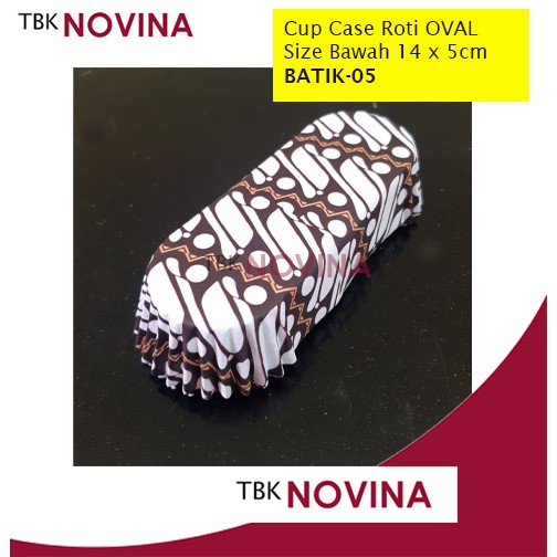 Oval Cup Case Roti / Paper Cup Oval / Kertas Alas Roti Motif BATIK - Kertas Cup Roti Oval