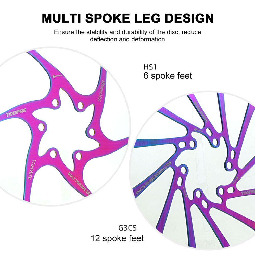Lanfy Rem Cakram Rotor Warna-Warni G3CS/HS1 160/180MM MTB Sepeda Jalan 6baut Plating Disc Brake Rotor