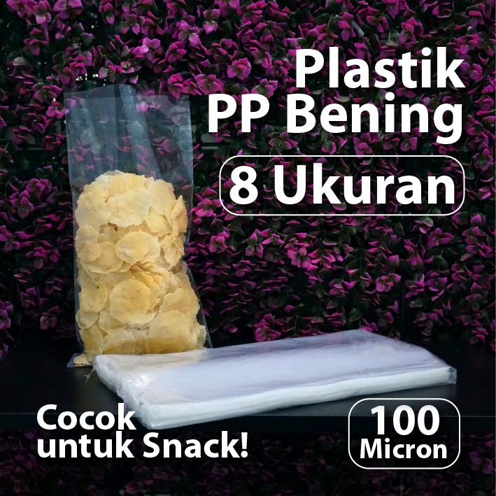 Plastik PP Bening 100 micron - 8 Macam Ukuran