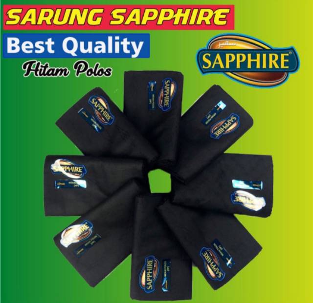 Sarung Sapphire Hitam Polos Sarung Berkualitas