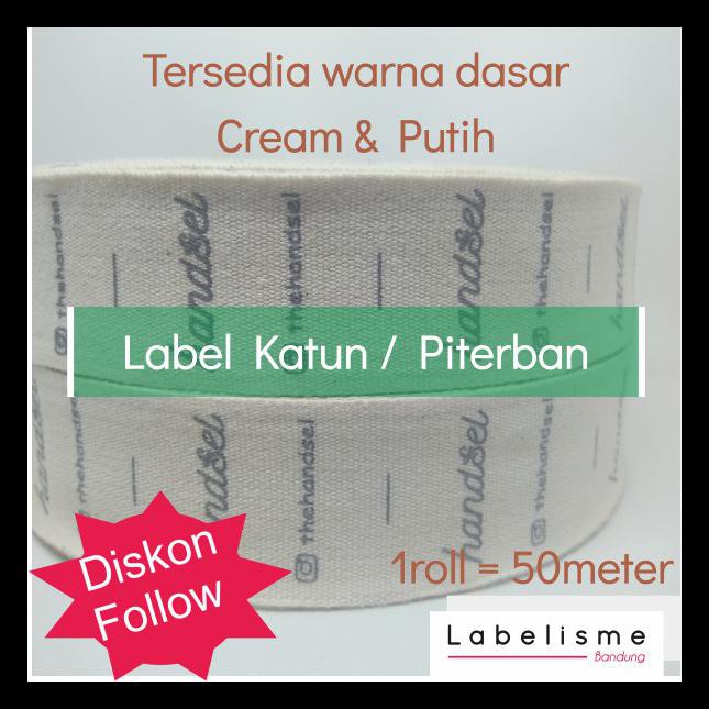 

{BISA COD} Label Katun Piterban / Label Baju BIG SALE Kode 71