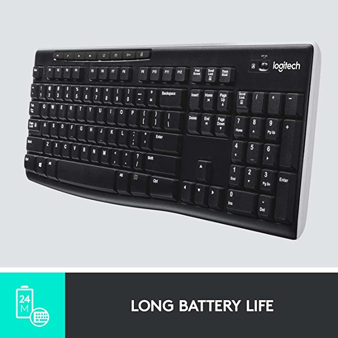 Keyboard Wireless Logitech K270 For Komputer PC Laptop Notebook