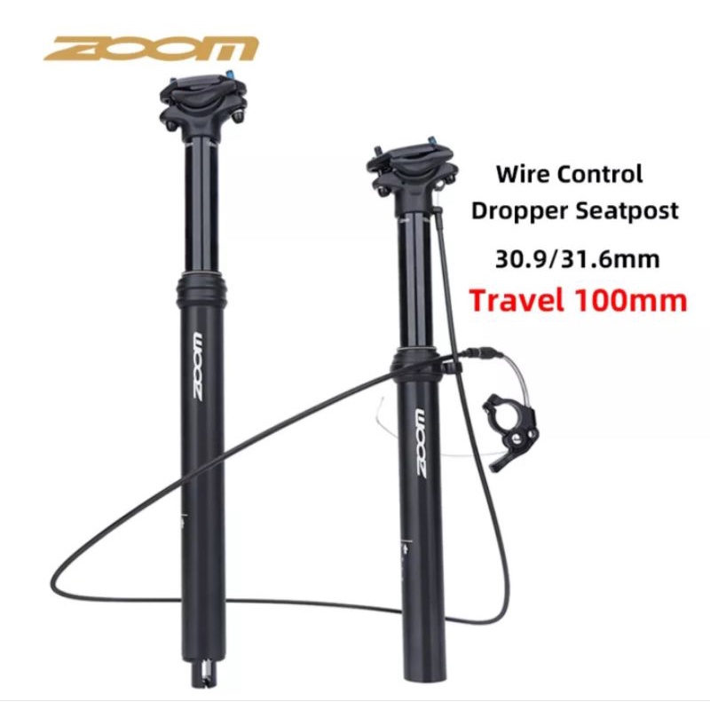 Zoom Seatpost Dropper 30.9 mm Remote External Cable Dropper Seatpost Kabel Luar