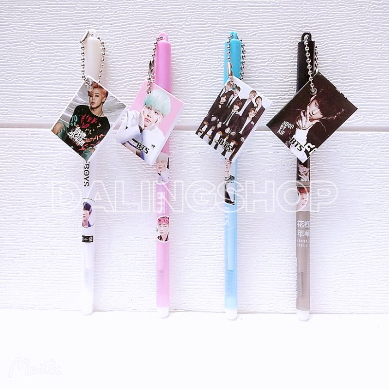 Dalingshop / PULPEN GEL BT21 + GANTUNGAN UNIK LUCU BT21 / PEN BT21 / PEN SQUID GAME + GANTUNGAN BONEKA GOYANG  / PULPEN SQUID GAME-4